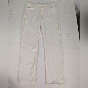 NEW!! Jen 7 by 7 For All Man Kind White Straight Crop & Roll Size 12